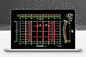 某篮球馆钢桁架结构屋面结构施工图纸