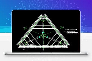 三面广告牌结构图纸