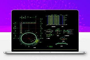 多层钢结构会所网架顶施工图