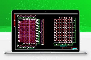 某舞台双层网架正放四角锥焊接球结构施工图1