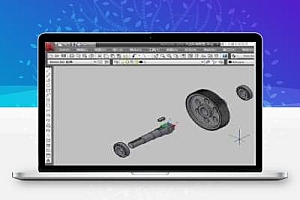 CAD绘制齿轮组件装配立体图的视频教程
