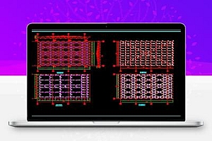 双层螺栓球玻璃屋面网架结构施工图纸