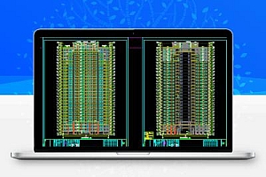 多栋塔式高层住宅楼全套施工图纸(含建筑结构水电暖)
