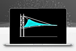吊帽膜结构车棚施工图