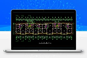 六层二单元对称户型住宅楼施工图