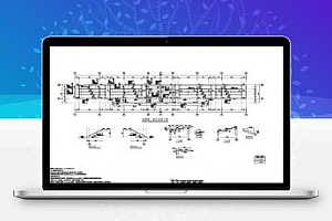 单层框架结构足球场看台施工图