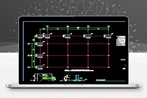 某餐厅钢结构框架雨棚结构施工图纸