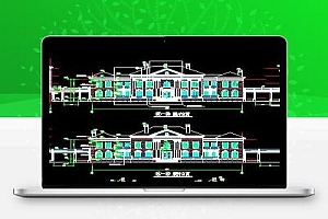 四层三栋连廊住宅楼建筑施工图纸