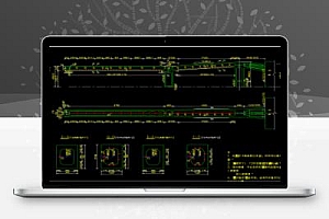 某钢结构爬梯详细节点大样图
