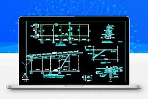 钢管斜屋面结构施工图纸