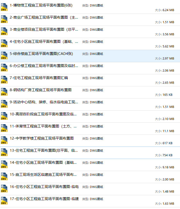100个平面布置图整理,CAD格式含干货施组方案大全